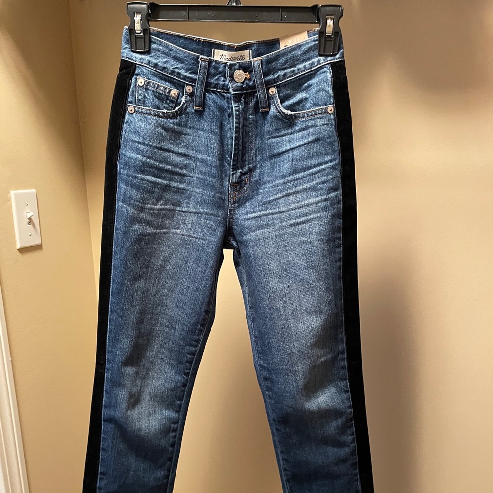 Madewell velvet stripe jeans